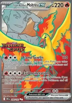 Team Rocket's Moltres ex #208 Stamp — Destined Rivals