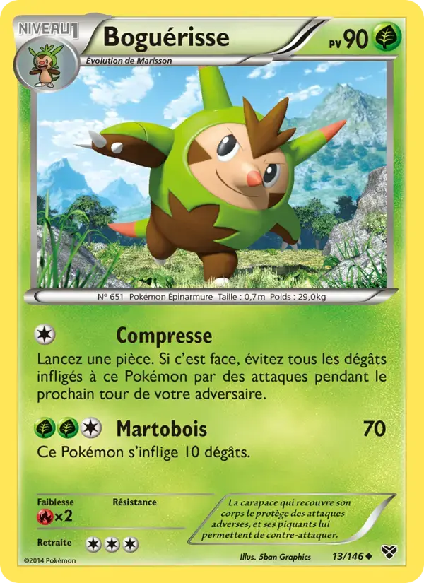 Carte Pokémon Boguérisse #13 — XY