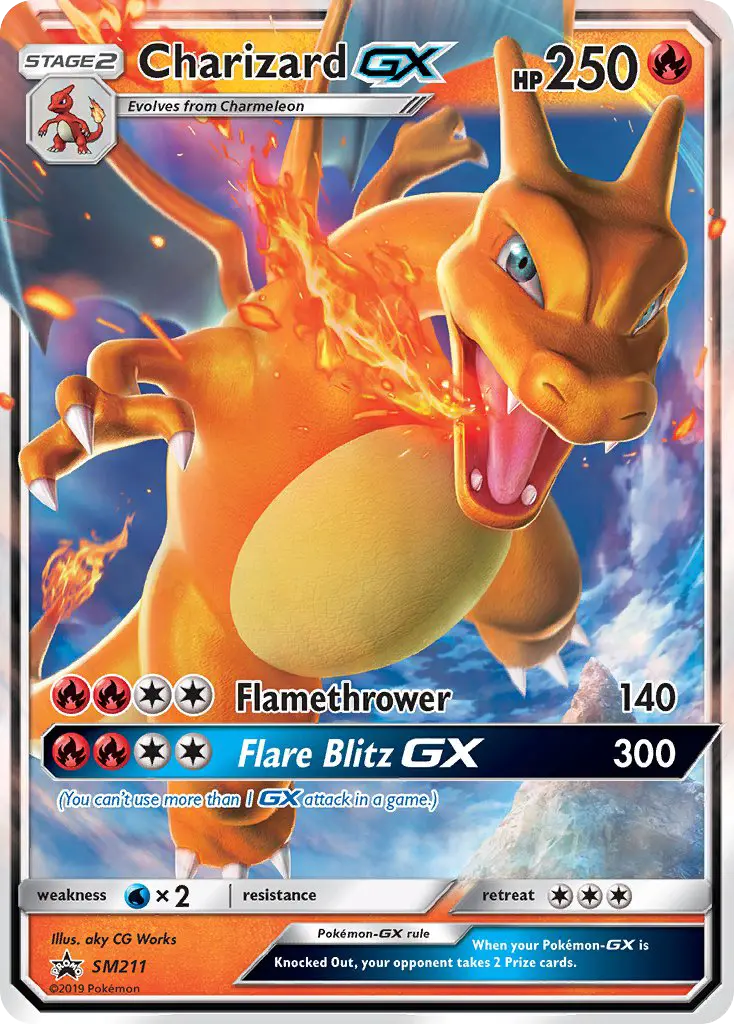 Carte Pokémon Dracaufeu GX #SM211 — Promos Soleil et Lune