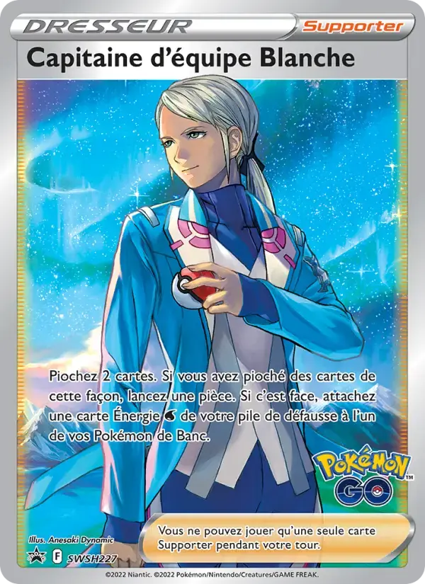 Carte Pokémon Capitaine d'équipe Blanche #SWSH227 — Promos Épée et Bouclier