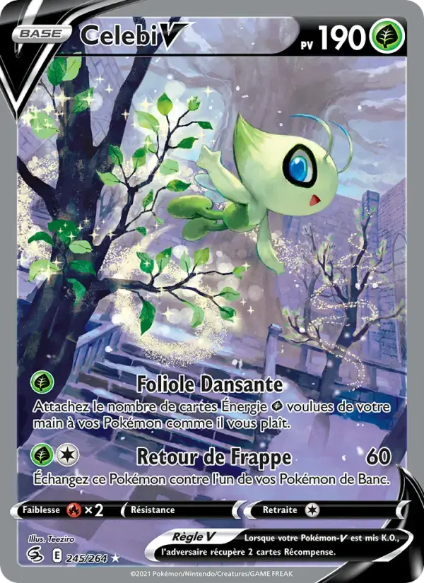 Carte Pokémon Celebi V #245 — Poing de Fusion