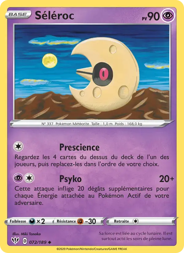 Carte Pokémon Séléroc #72 — Ténèbres Embrasées