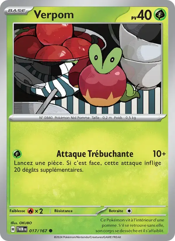 Carte Pokémon Verpom #017 — Mascarade Crépusculaire