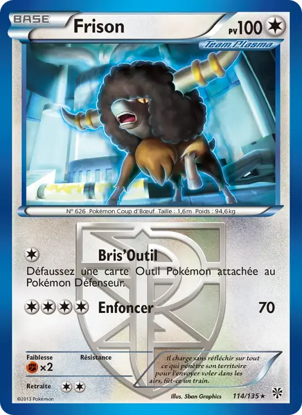 Carte Pokémon Frison #114 — Tempête Plasma