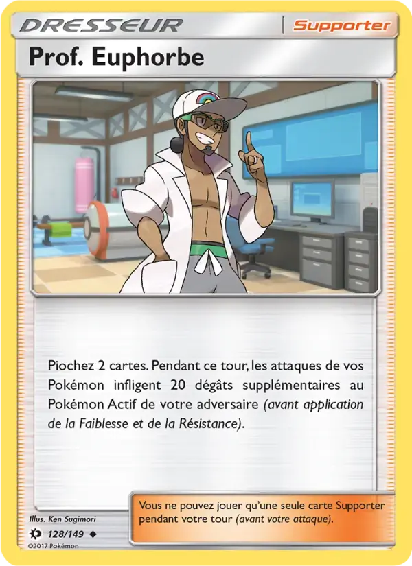 Carte Pokémon Prof. Euphorbe #128 — Soleil et Lune