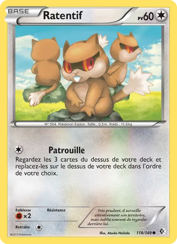 Carte Pokémon Ratentif #118 — Frontières Franchies