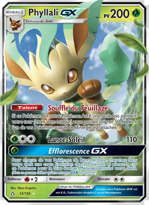 Carte Pokémon Phyllali GX #13 — Ultra-Prisme