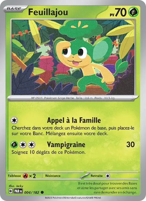 Carte Pokémon Feuillajou #004 — Faille Paradoxe