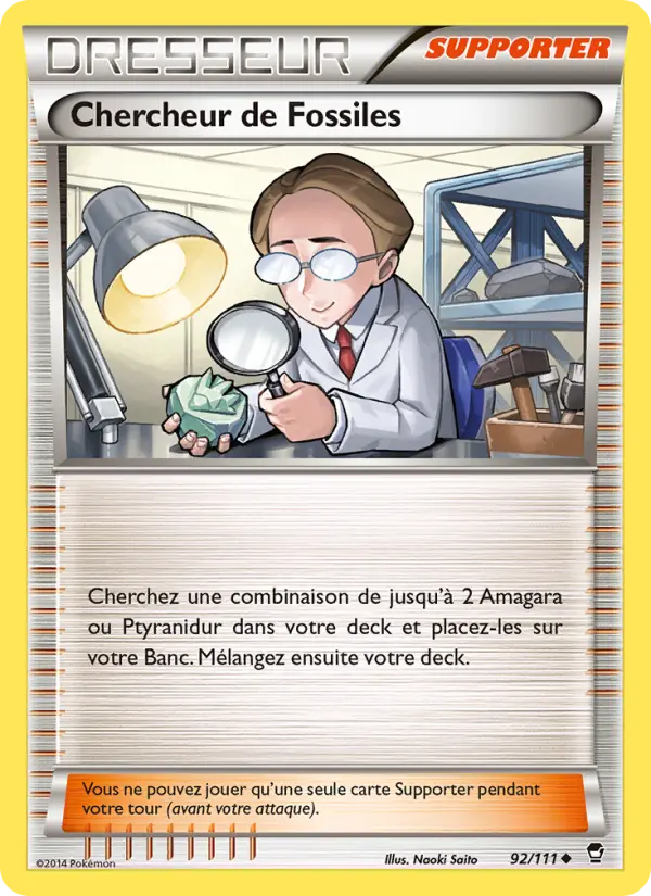 Carte Pokémon Chercheur de Fossiles #92 — Poings Furieux