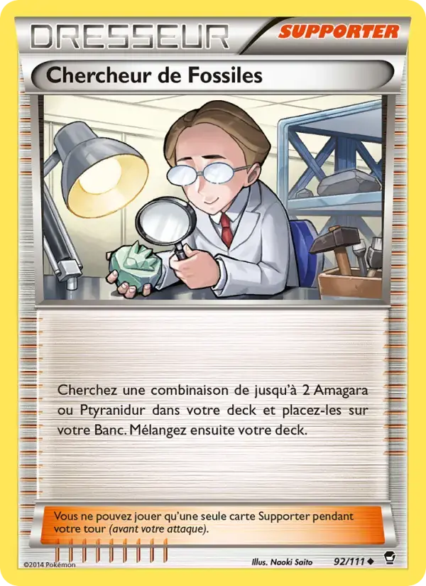 Carte Pokémon Chercheur de Fossiles #92 — Poings Furieux