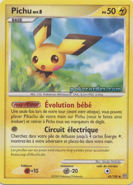 Carte Pokémon Pichu #45 — Tempête