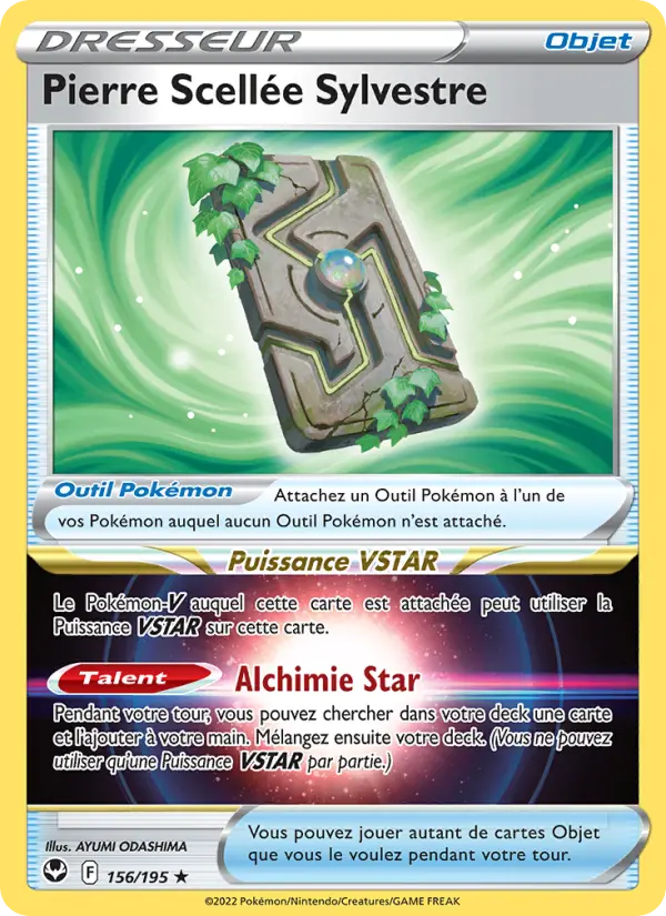 Carte Pokémon Pierre Scellée Sylvestre #156 — Tempête Argentée
