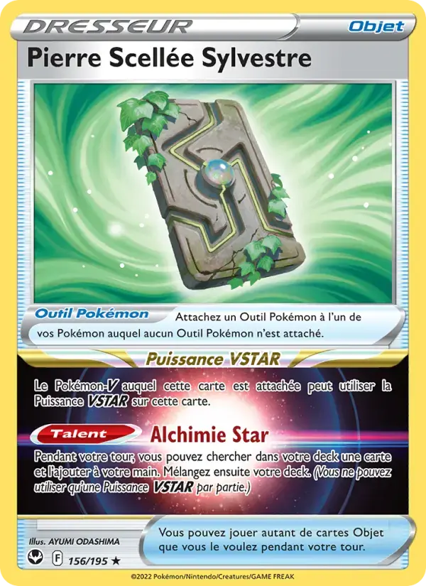 Carte Pokémon Pierre Scellée Sylvestre #156 — Tempête Argentée