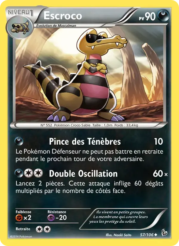 Carte Pokémon Escroco #57 — Étincelles