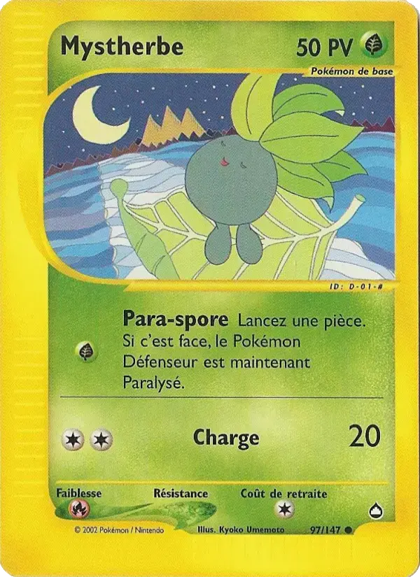 Carte Pokémon Mystherbe #97 — Aquapolis