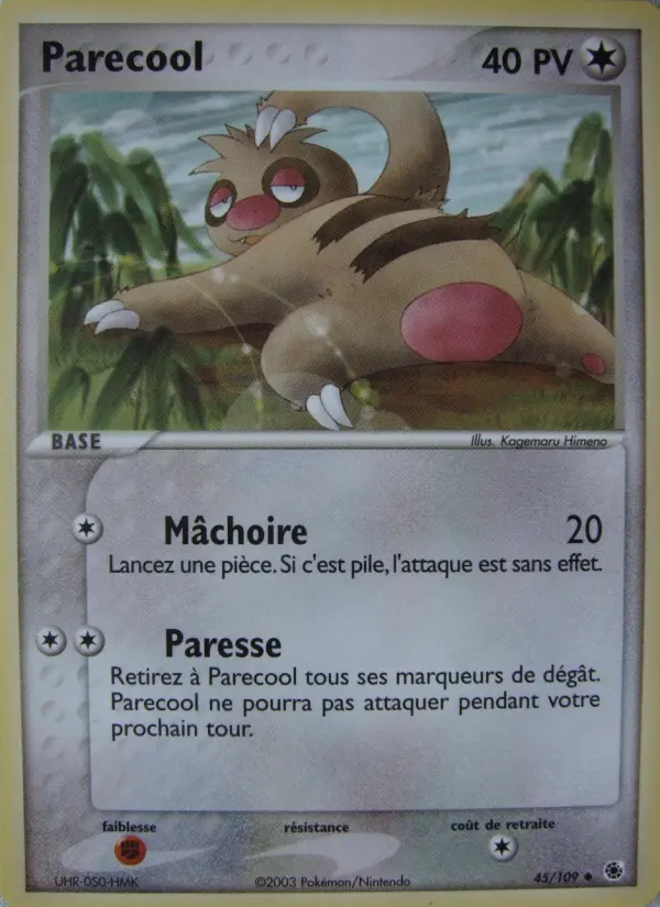 Carte Pokémon Parecool #45 — Rubis & Saphir