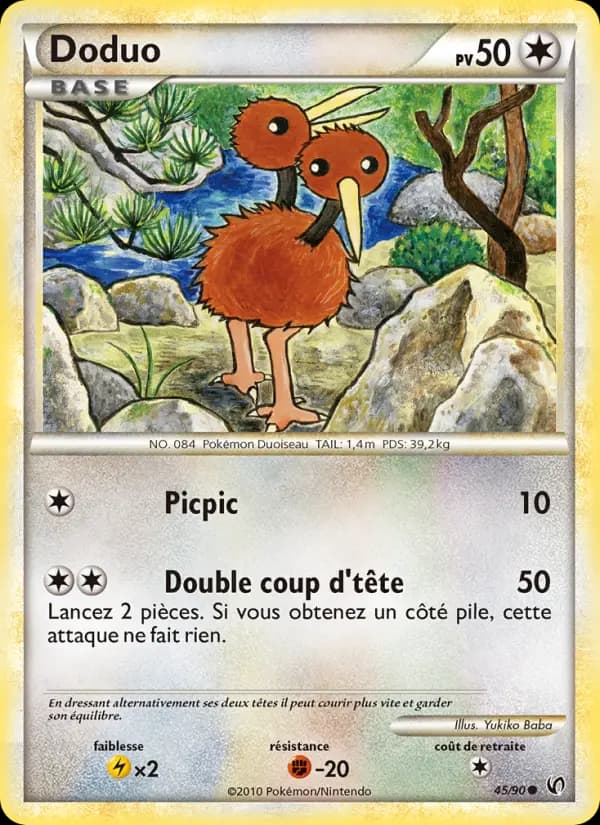 Carte Pokémon Doduo #45 — Indomptable
