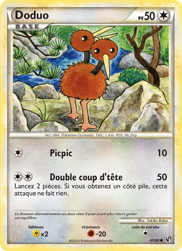 Carte Pokémon Doduo #45 — Indomptable