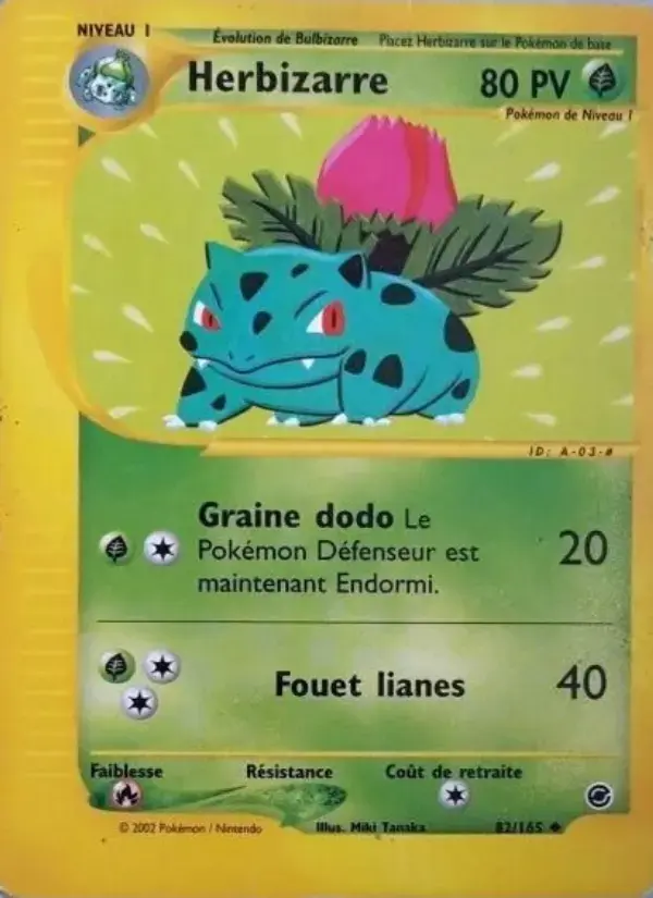 Carte Pokémon Herbizarre #82 — Expédition