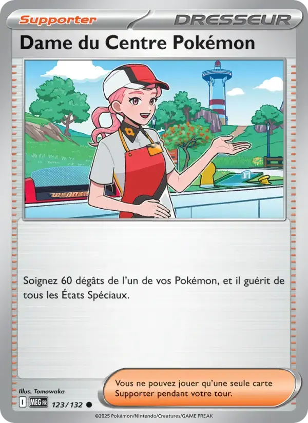 Carte Pokémon Dame du Centre Pokémon #123 — Méga-Évolution