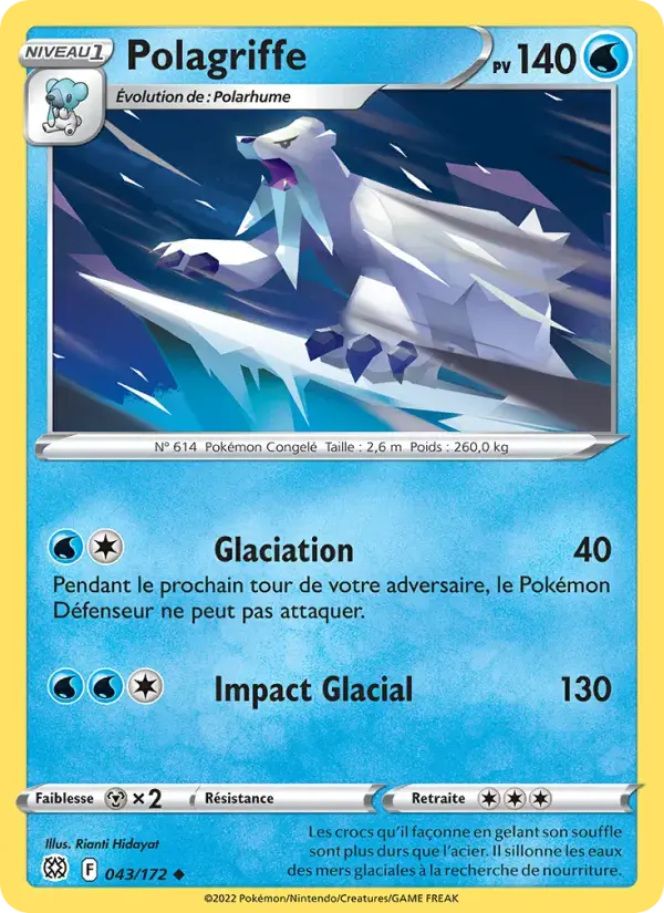 Carte Pokémon Polagriffe #043 — Stars Étincelantes