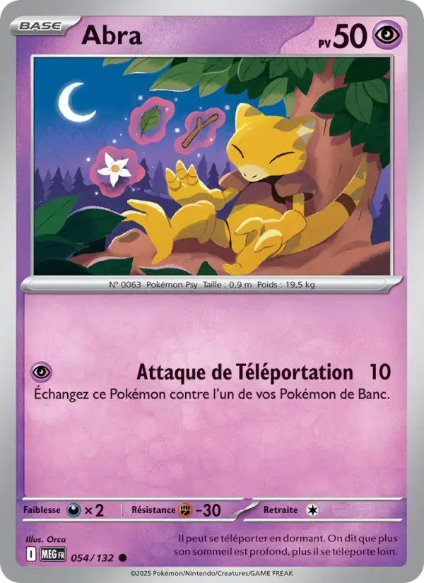 Carte Pokémon Abra #054 — Méga-Évolution