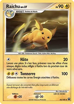 Carte Pokémon Raichu #45 — Aube Majestueuse