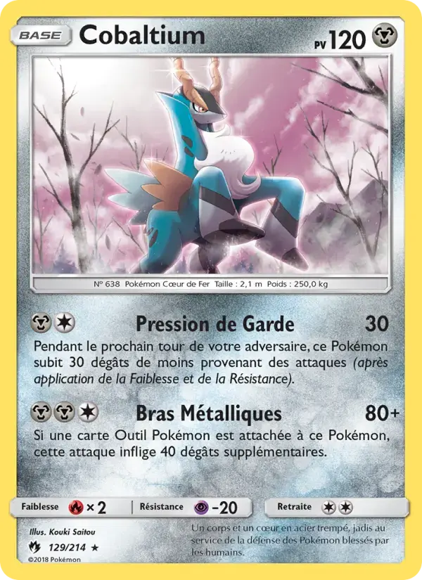 Carte Pokémon Cobaltium #129 — Tonnerre Perdu