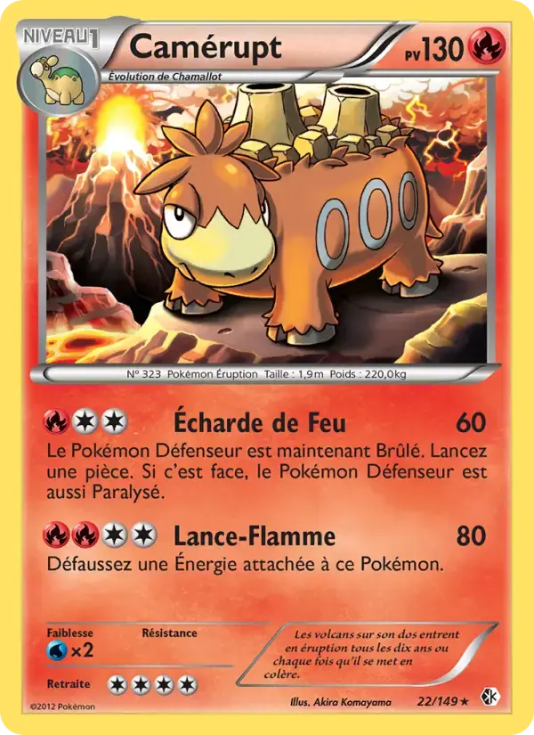 Carte Pokémon Camérupt #22 — Frontières Franchies