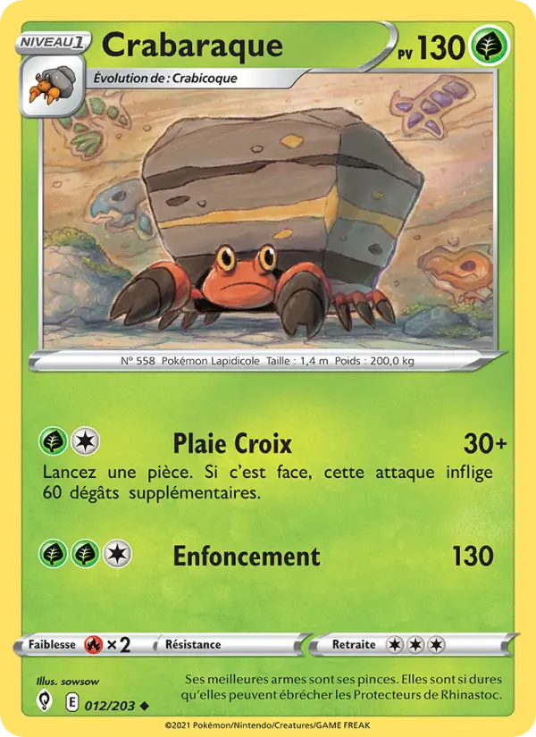 Carte Pokémon Crabaraque #12 — Évolution Céleste