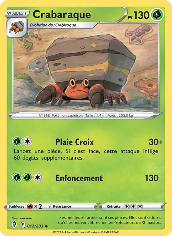 Carte Pokémon Crabaraque #12 — Évolution Céleste