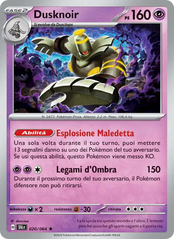 Carte Pokémon Noctunoir #020 — Fable Nébuleuse