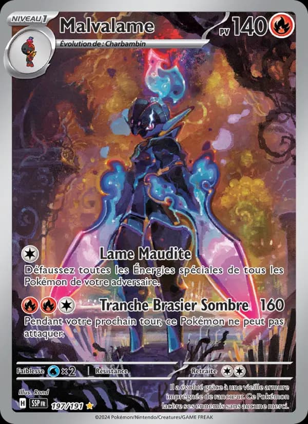 Carte Pokémon Malvalame #197 — Étincelles Déferlantes