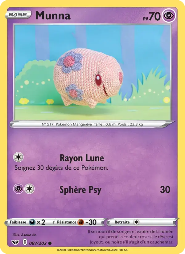 Carte Pokémon Munna #87 — Épée et Bouclier