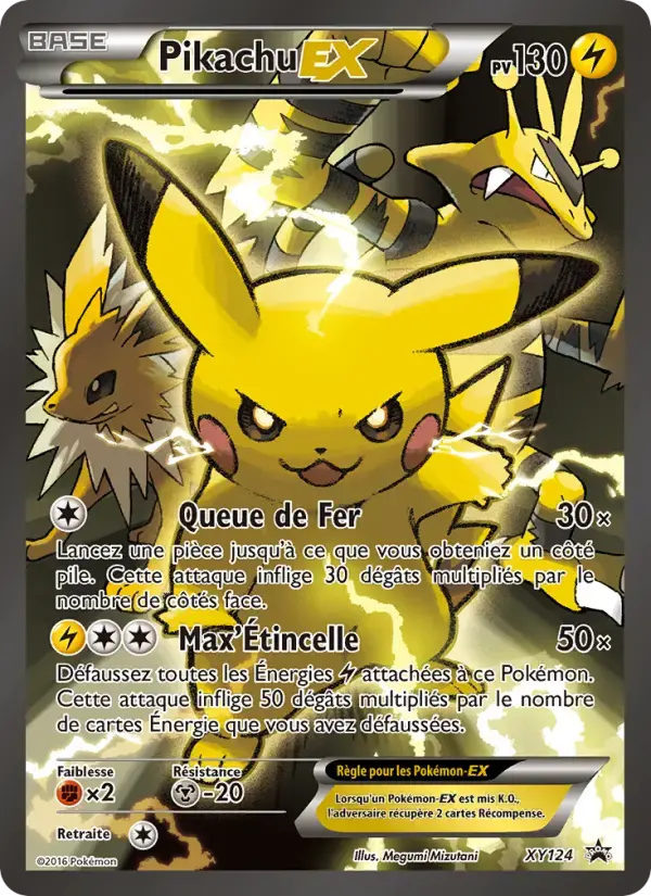 Carte Pokémon Pikachu EX #XY124 — Promos X&Y
