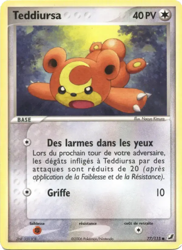 Carte Pokémon Teddiursa #77 — Forces Cachées
