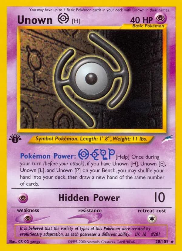 Unown [H] #28 — Neo Destiny