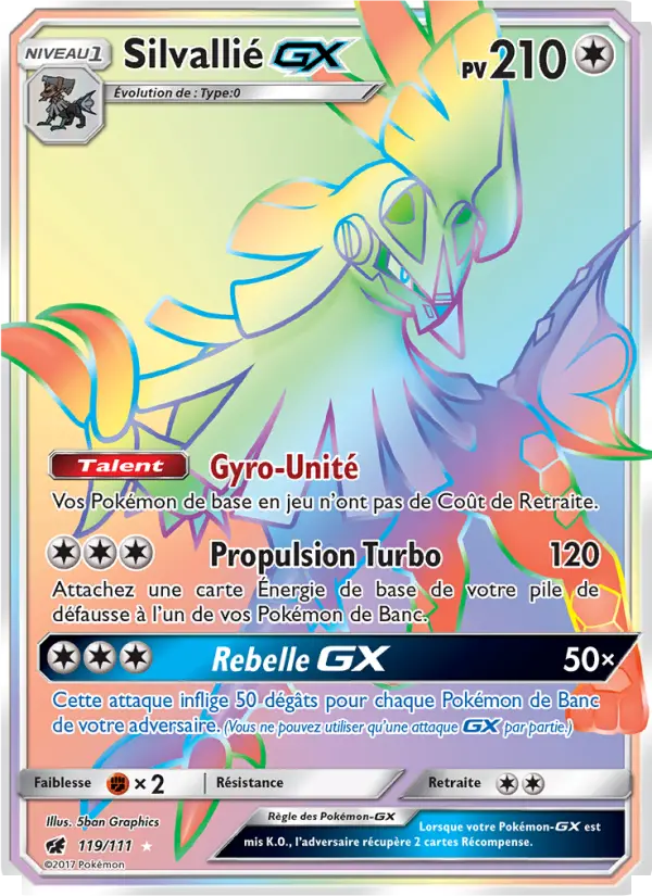 Carte Pokémon Silvallié GX #119 — Invasion Carmin