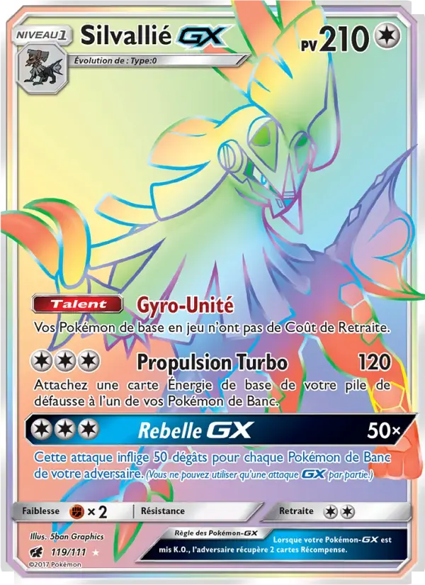 Carte Pokémon Silvallié GX #119 — Invasion Carmin