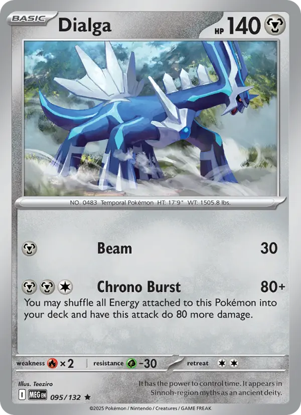 Carte Pokémon Dialga #095 — Méga-Évolution