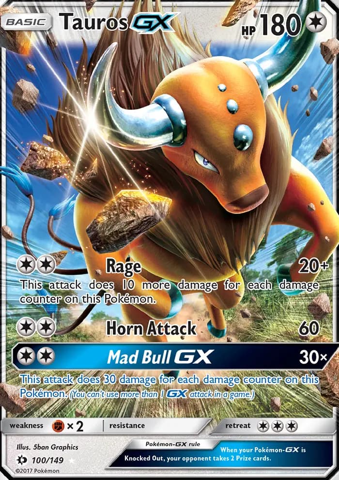 Tauros GX #100 — Sun & Moon