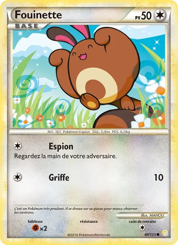 Carte Pokémon Fouinette #80 — HeartGold SoulSilver