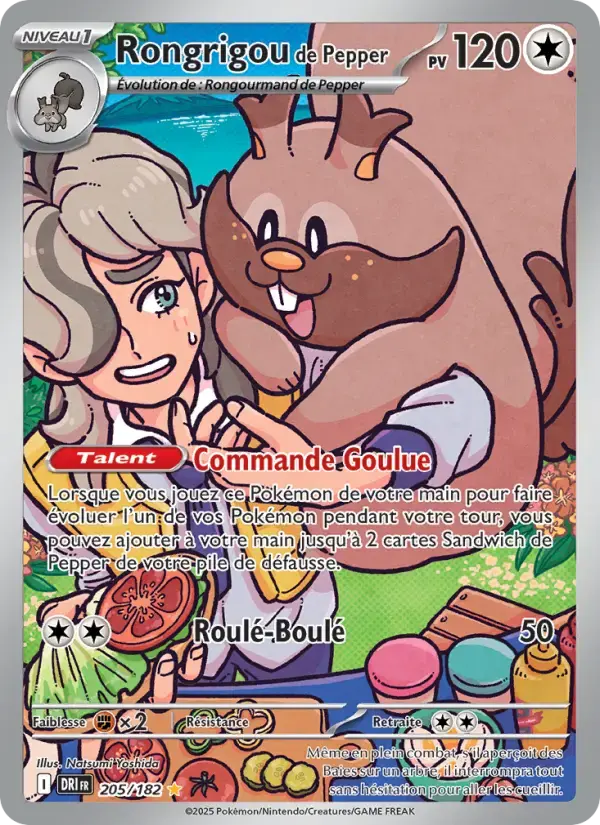 Carte Pokémon Rongrigou de Pepper #205 — Rivalités Destinées