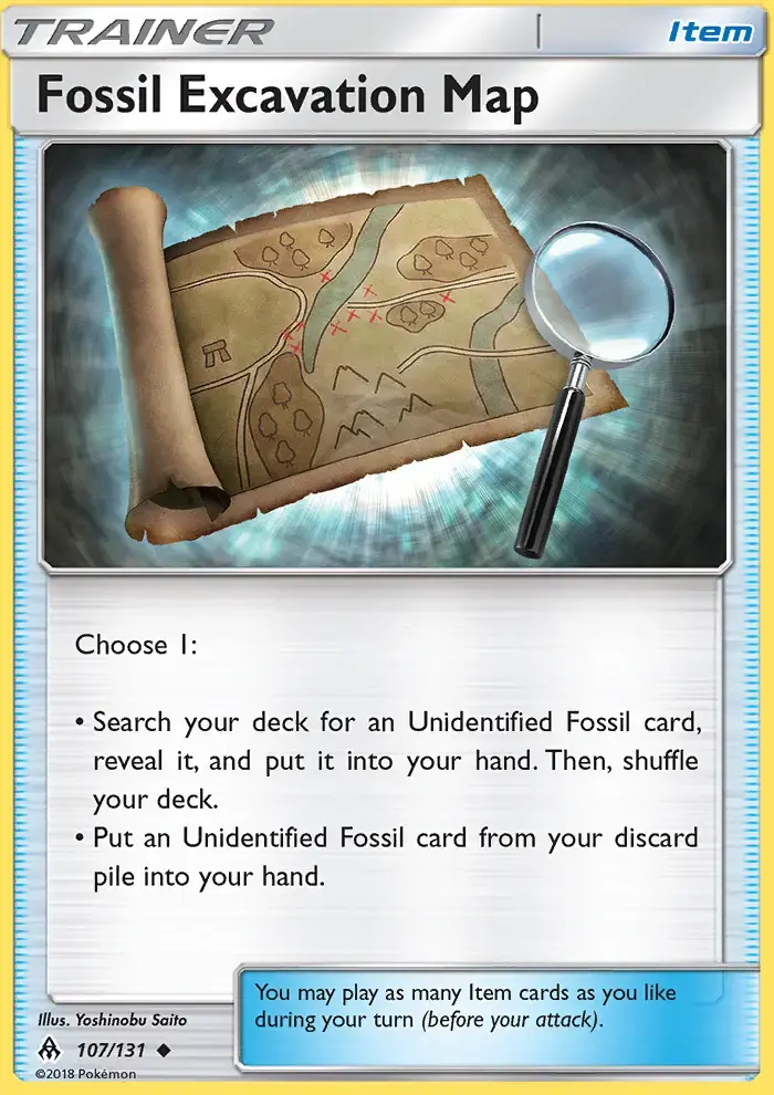 Fossil Excavation Map #107 — Forbidden Light