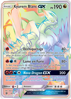 Carte Pokémon Kyurem Blanc GX #74 — Majesté des Dragons