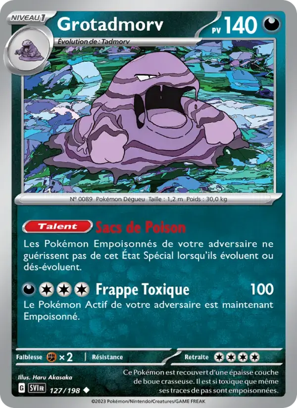 Carte Pokémon Grotadmorv #127 — Écarlate et Violet