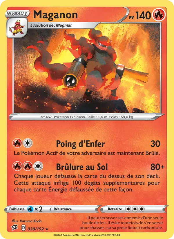Carte Pokémon Maganon #30 — Clash des Rebelles