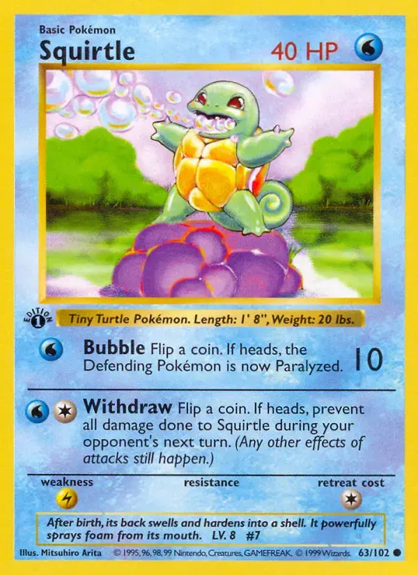 Squirtle #63 — Base Set