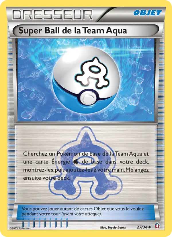 Carte Pokémon Super Ball de la Team Aqua #27 — Double Danger
