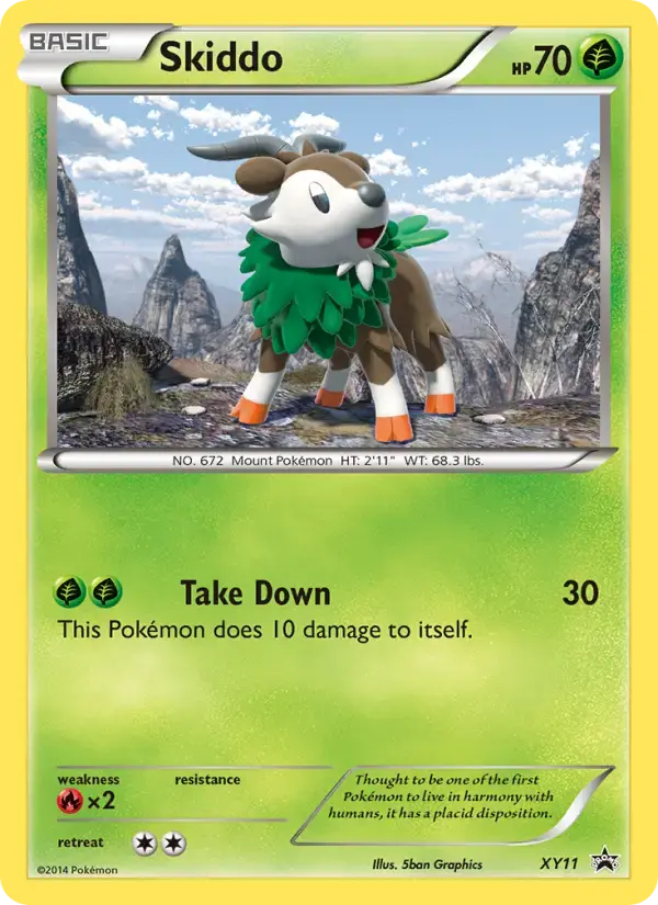 Carte Pokémon Skiddo #XY11 — Promos X&Y